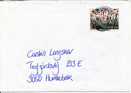 Denmark Cover Copenhagen 16-10-2013 With Single Stamp Perfect Sun Cancel - Lettres & Documents