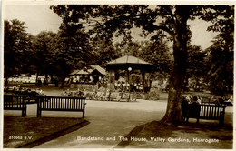 YORKS - HARROGATE - BANDSTAND AND TEA HOUSE, VALLEY GARDENS RP Y3317 - Harrogate