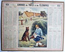 CALENDRIER De L'AISNE 02 -  ALMANACH DES POSTES 1924 - BIEN GARDE - JL BEUZON - Big : 1921-40