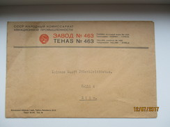 RARE!! ESTONIA  RUSSIA USSR 1940 - 41 MILITARY AVIATION FACTORY IN TALLINN  , OLD COVER  ,0 - Lettres & Documents