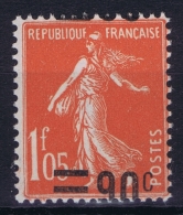 France : Yv 225 Surcharge A Cheval Postfrisch/neuf Sans Charniere /MNH/** Maury 227 F - 1906-38 Säerin, Untergrund Glatt