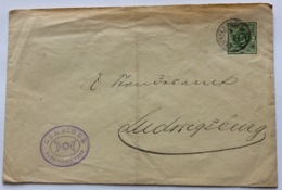 Württemberg K3 SCHWIEBERDINGEN 1901 Nachverwendung (Henke 100 DM) Auf DU5 Dienst-Ganzsache Brief > Ludwigsburg - Postwaardestukken