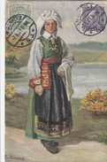 Suède Carte Postale Pour L'Allemagne 1921 - 1920-1936 Rollen I