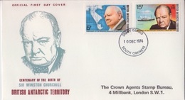 N° 62 Et 63 (W. Churchill) Oblitérés 1° Jour 10 DEC 74 Signy Islands Sur FDC - FDC