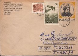 Lettre Entier De Pologne Par Avion  Lodz 9-5-84 Pour Toulouse - Avions