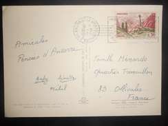 Andorre Français Carte D Andorre La Vielle 1970 Pour Ollioules - Brieven En Documenten