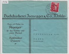 1937 Leventina 198/274 Rollen - Stempel: Möhlin To Basel (Buchdruckerei Jsenegger & Co.) 2.III.37 - Rouleaux