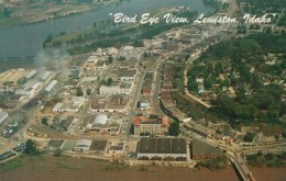 Lewiston Idaho, Aerial View Of Town, Clearwater River, C1960s Vintage Postcard - Lewiston