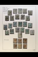 1865-1891 SEMI-SPECIALIZED USED COLLECTION  In Hingeless Mounts On Leaves With Many Shades, Perf Types, Postmark... - Otros & Sin Clasificación