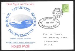 Great Britain - Royal Mail First Night Air Delivery - Flown On Inaugral Flight 1980 - Marcophilie