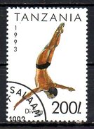 TANZANIE. N°1518 De 1994 Oblitéré. Plongeon. - Kunst- Und Turmspringen