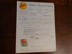 SHELL-Belgian Benzine Company - Facture    Du 16/01/1928 - Automobil