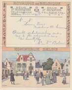 Télégramme Belge Illustré "mariage Ancien, Place De L'hôtel De Ville" Merxem Le 29 V 1933 - Timbres Télégraphes [TG]