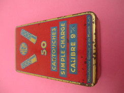 Boite Métallique Ancienne/MGM/Manufacture Gén. Et Munitions/50 Cartouches Simple Charge/Calibre 9 Mm/Vers1950  BFPP124 - Dosen