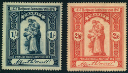 1897, AUSTRALIA, Charity Stamps For The PRICESS Of WALES HOSPITAL FUND 1/- And 2/6 - Medicine