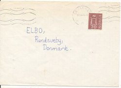 Norway Cover Sent To Denmark Levanger 22-10-1970 - Lettres & Documents