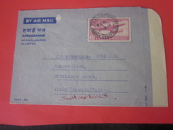 Aérogramme Inde India-- Poste Aérienne-Lettre Par Avion Air Mail  Marcophilie --Suisse 1964 - Poste Aérienne