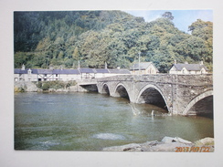 Postcard Machynlleth Bridge Over River Dovey My Ref B21612 - Montgomeryshire