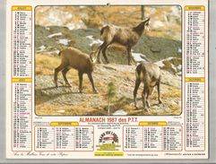 Calendrier Grand Format 16 Pages , ALMANACH 1987 DES P.T.T.  ,4 Scans , Frais Fr : 2.70 Euros - Formato Grande : 1981-90