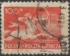 POLAND 1948 Air. Sagittarius - 100z. - Orange AVU - Ohne Zuordnung