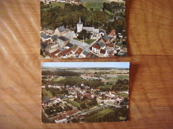 Lot De 2 Cartes De CAMBRON - CASTEAU ( Brugelette ) Vue Aérienne Panorama Centre (région De Mons / Soignies / Ath ) - Brugelette