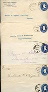 U330 UPSS #1093-8 5 PSE Covers Used Chicago IL +  New York NY To Germany 1893-94  Cat.$37.50 - ...-1900