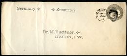 U351 Columbus UPSS #1181 Used Pittsburg PA To Germany 1893 Cat. $75.00 - ...-1900