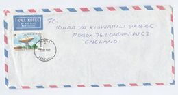 1993 Tanga TANZANIA  COVER  100/- MWENGE SATELLITE EARTH STATION  From Konde Sec School Wete Pambe To GB  Space Stamps - Africa