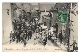 28 EURE ET LOIR - COURVILLE Inauguration Des Eaux (9 Juillet 1911) Défilé Rue Carnot - Courville