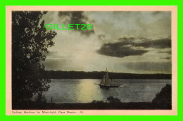 CAPE BRETON, NOVA SCOTIA - SYDNEY HARBOUR BY MOONLIGHT - ANIMATED SHIP - PECO - - Cape Breton