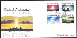 British Antarctic Territory 1992 Lower Atmospheric Phenomena 4v FDC (F6555) - FDC