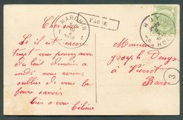 N°83 - 5 Centimes Vert, Obl. Sc HUY Sur C.V. Du 9-X-1912 + Griffe Encadrée BARSE Vers Marchin.  TB  - 12083 - Langstempel
