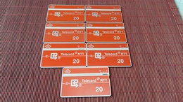 Lot D 19 R.T.T 20 Units 7 Different Numbers 010 C-109 A-112 C - 204 B-241 B  241 C-247 E Used - Colecciones