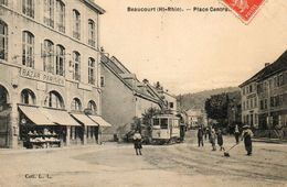 90 Beaucourt, Place Centrale Avec Beau Plan Sur Tram - Beaucourt