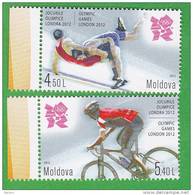 MOLDOVA.  MOLDAU. MOLDAWIEN. LONDON 2012  Summer Olympic Games.  2v,  MNH - Sommer 2012: London