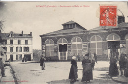 LIVAROT - GENDARMERIE ET HALLE AU BEURRE Circulée Timbrée 1913 - Livarot