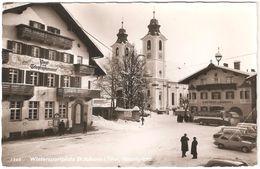 Wintersportplatz St. Johann I. Tirol, Hauptplatz - Dorfansicht - Oldtimer Auto - Telegraphenamt - Oldtimer Autocar / Bus - St. Johann In Tirol