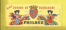 Buvard  COUQUE DE BOURGOGNE PHILBÉE Pain D'Épice Avec 2 Oursons En Chevaliers Soutenant écusson De Bourgogne - Pain D'épices