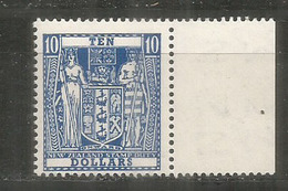 Timbre Fiscal $ 10.00  (année 1967)  1 Timbre Neuf ** De NOUVELLE-ZELANDE.côte 15.00 € - Fiscal-postal