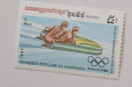 KAMPUCHEA BOBSLEIGH. 1 Valeur ** MNH Jeux Olympiques 84. SARAJEVO. - Hiver 1984: Sarajevo