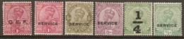 India 1900  6 Various Overprints  Mounted Mint - 1858-79 Kolonie Van De Kroon