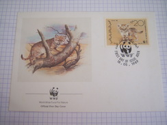 Enveloppe Premier Jour WWF - Sand Cat  - 1989 - Yemen - Lettres & Documents