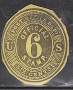 UNITED STATES Scott # UO12 Used - Post Office Department Cut Square - Officials