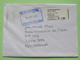 Netherlands 2013 Cover To Nicaragua - Machine Label - Lettres & Documents