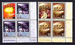 Europa Cept 2000 Yugoslavia 3x2v + Label  ** Mnh (36569A) - 2000