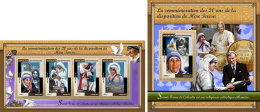 CENTRAL AFRICA 2017 ** Mother Teresa Mutter Teresan Mere Teresa M/S+S/S - OFFICIAL ISSUE - DH1730 - Mère Teresa