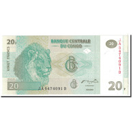 Billet, Congo Democratic Republic, 20 Francs, 2003, 2003-06-30, KM:94a, NEUF - Democratic Republic Of The Congo & Zaire