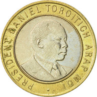 Monnaie, Kenya, 10 Shillings, 1995, British Royal Mint, TTB+, Bi-Metallic, KM:27 - Kenia