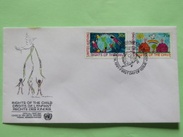 United Nations (New York) 1991 FDC Cover - Rights Of The Child - Child Drawings - Lettres & Documents