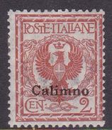 Italy-Colonies And Territories-Aegean-Calino S1  1912 2c Red Brown MH - Ägäis (Calino)